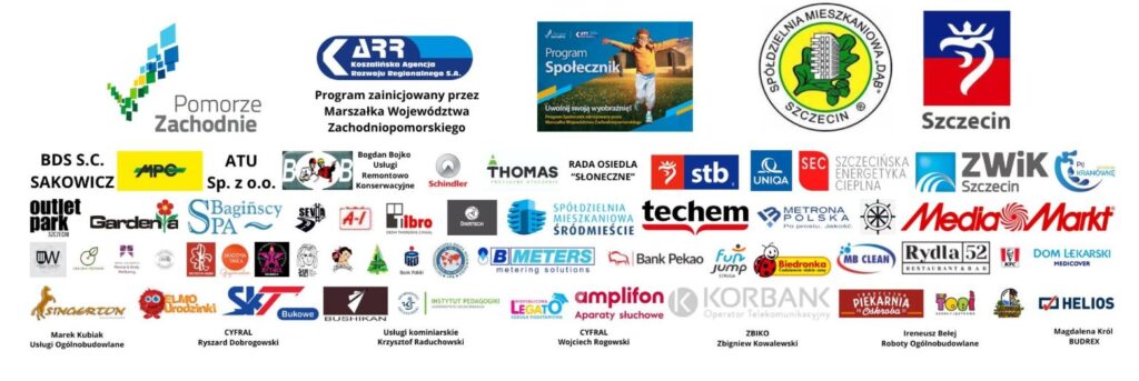 zdjęcie przedstawia loga darczyńców imprezy plenerowej "Powitanie lata"