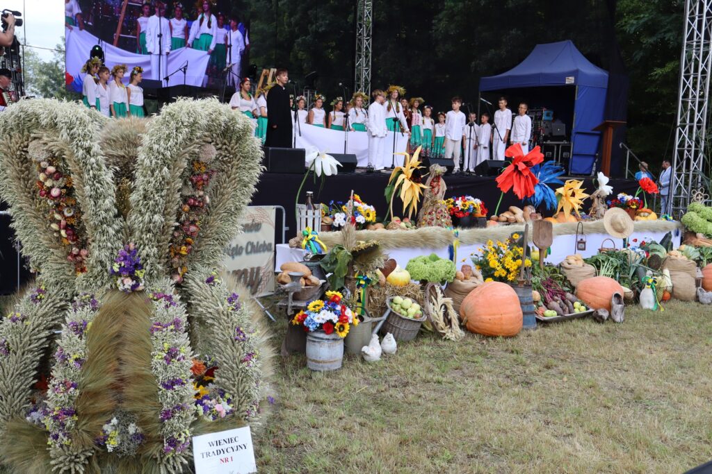 zdjęcie przedstawia seniorów na dożynkach w Bogdańcu