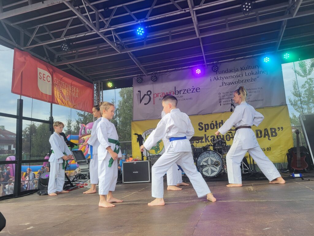 zdjęcie przedstawia uczestników imprezy plenerowej "Pożegnanie lata" na osiedlu Bukowym