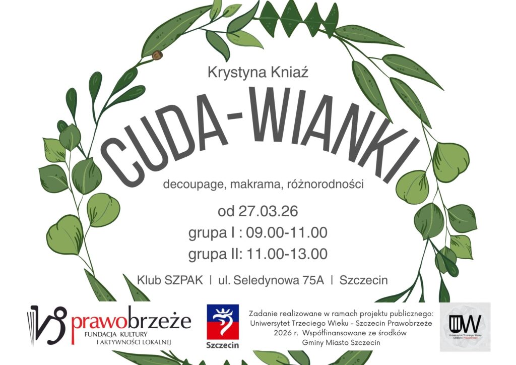 zdjęcie przedstawia grafikę uplecionego z gałązek wianka